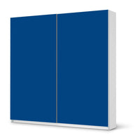 Möbel Klebefolie Blau Dark - IKEA Pax Schrank 201 cm Höhe - Schiebetür - weiss