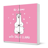 Möbel Klebefolie Dalai Llama - IKEA Pax Schrank 201 cm Höhe - Schiebetür - weiss