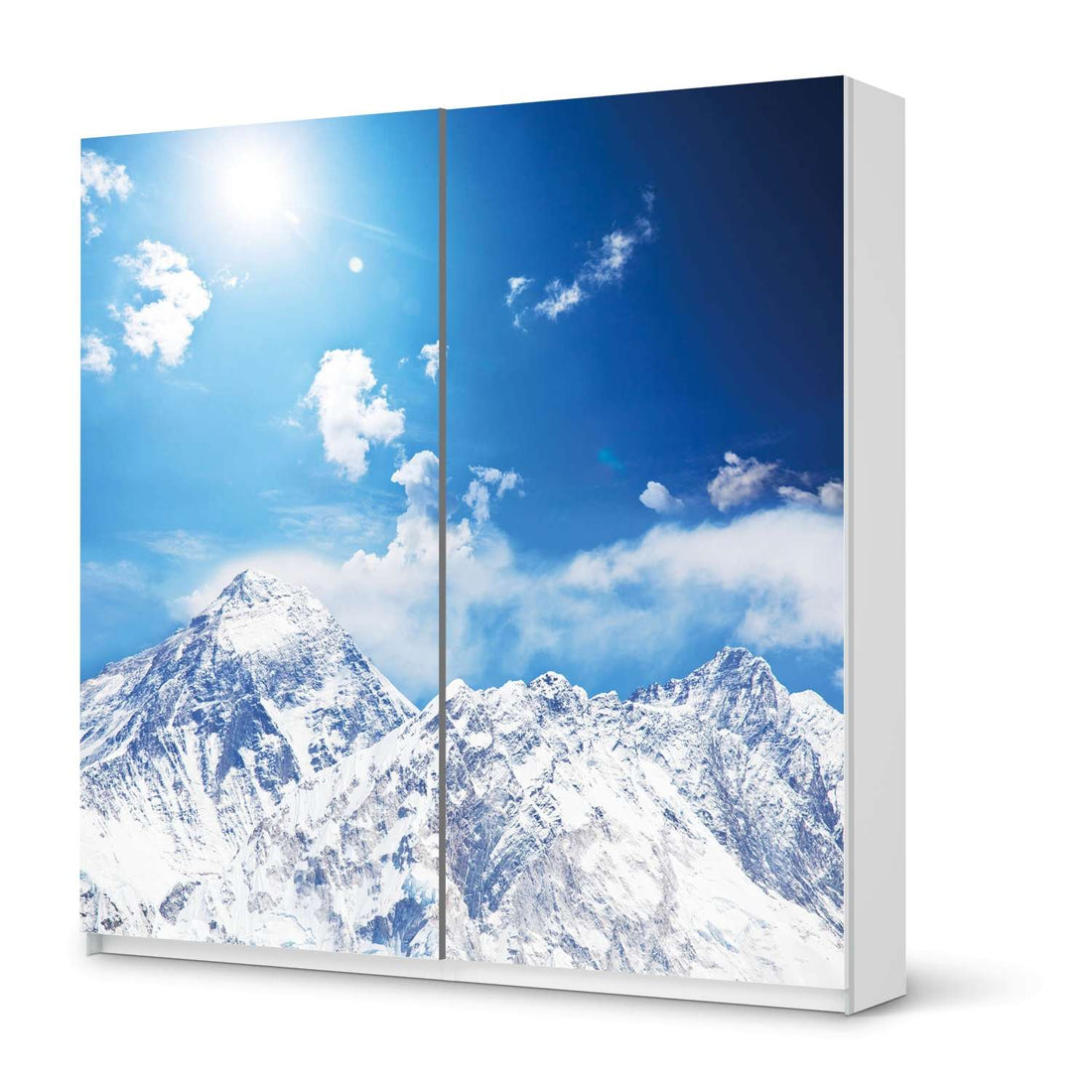 Möbel Klebefolie Everest - IKEA Pax Schrank 201 cm Höhe - Schiebetür - weiss