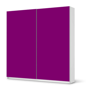 Möbel Klebefolie Flieder Dark - IKEA Pax Schrank 201 cm Höhe - Schiebetür - weiss