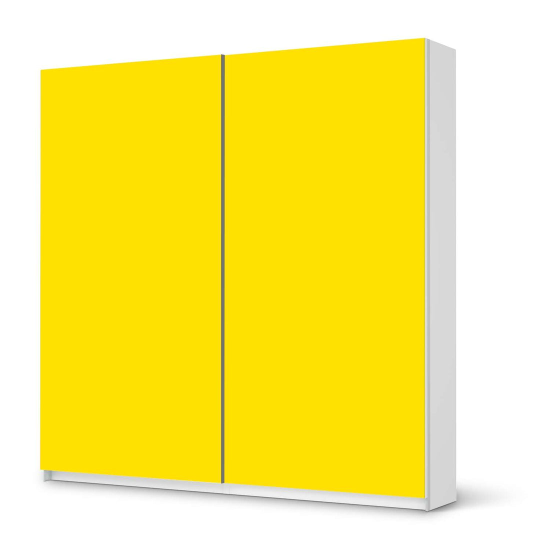 Möbel Klebefolie Gelb Dark - IKEA Pax Schrank 201 cm Höhe - Schiebetür - weiss
