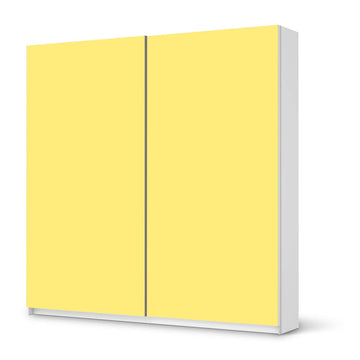 Möbel Klebefolie Gelb Light - IKEA Pax Schrank 201 cm Höhe - Schiebetür - weiss
