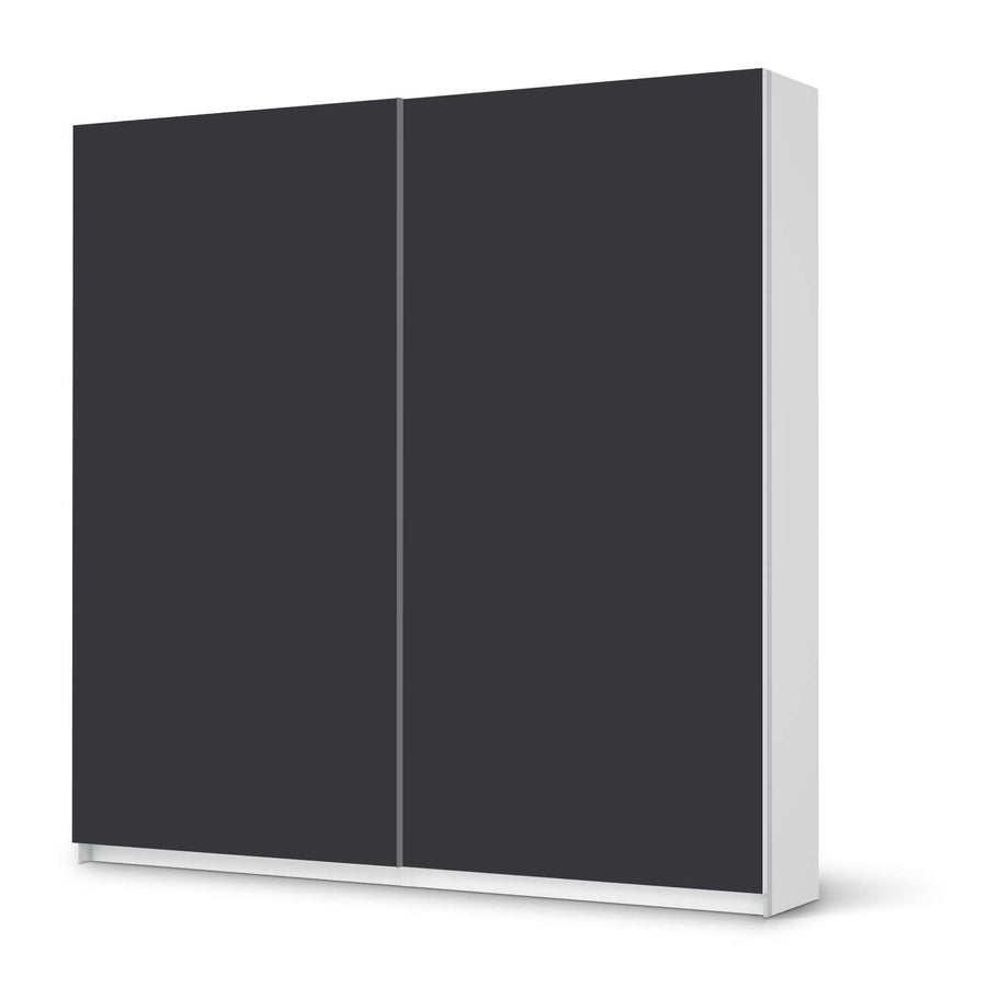 Möbel Klebefolie Grau Dark - IKEA Pax Schrank 201 cm Höhe - Schiebetür - weiss