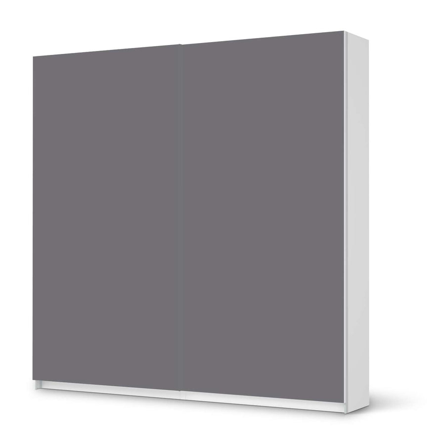 Möbel Klebefolie Grau Light - IKEA Pax Schrank 201 cm Höhe - Schiebetür - weiss
