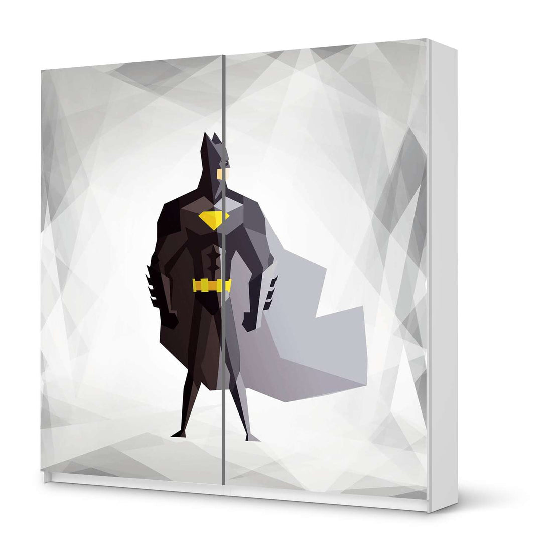 Möbel Klebefolie Mr. Black - IKEA Pax Schrank 201 cm Höhe - Schiebetür - weiss