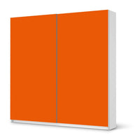 Möbel Klebefolie Orange Dark - IKEA Pax Schrank 201 cm Höhe - Schiebetür - weiss