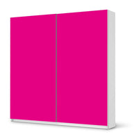 Möbel Klebefolie Pink Dark - IKEA Pax Schrank 201 cm Höhe - Schiebetür - weiss