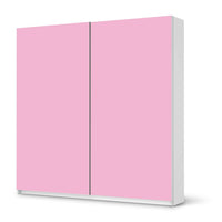 Möbel Klebefolie Pink Light - IKEA Pax Schrank 201 cm Höhe - Schiebetür - weiss