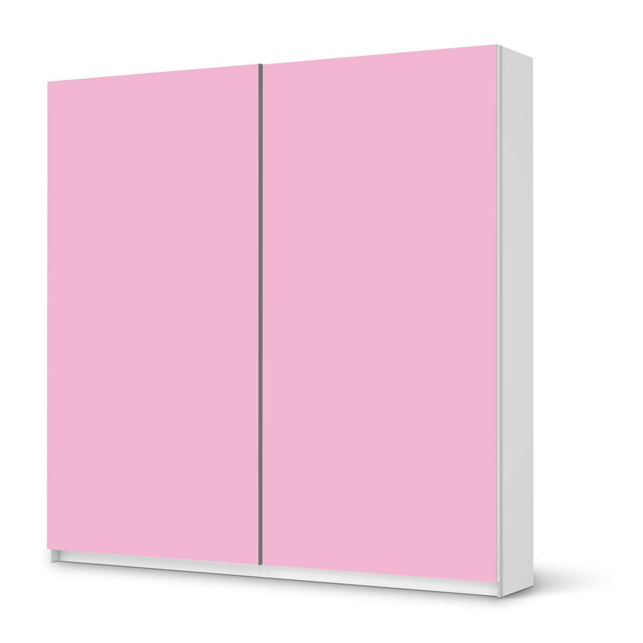 Möbel Klebefolie Pink Light - IKEA Pax Schrank 201 cm Höhe - Schiebetür - weiss