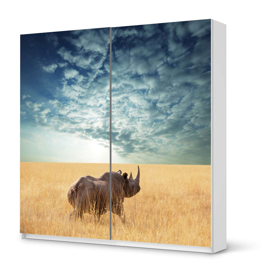 Möbel Klebefolie Rhino - IKEA Pax Schrank 201 cm Höhe - Schiebetür - weiss