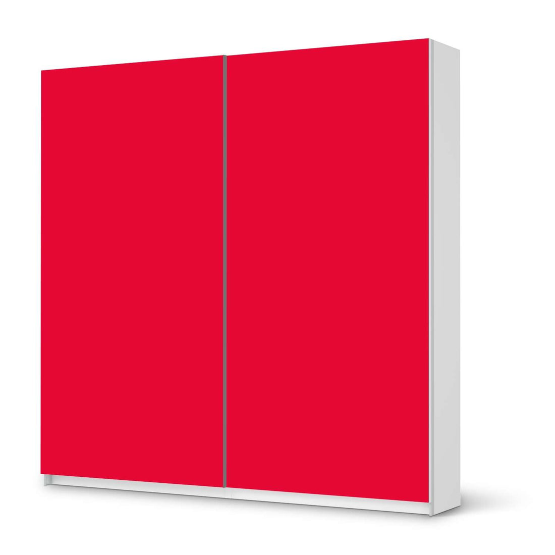 Möbel Klebefolie Rot Light - IKEA Pax Schrank 201 cm Höhe - Schiebetür - weiss