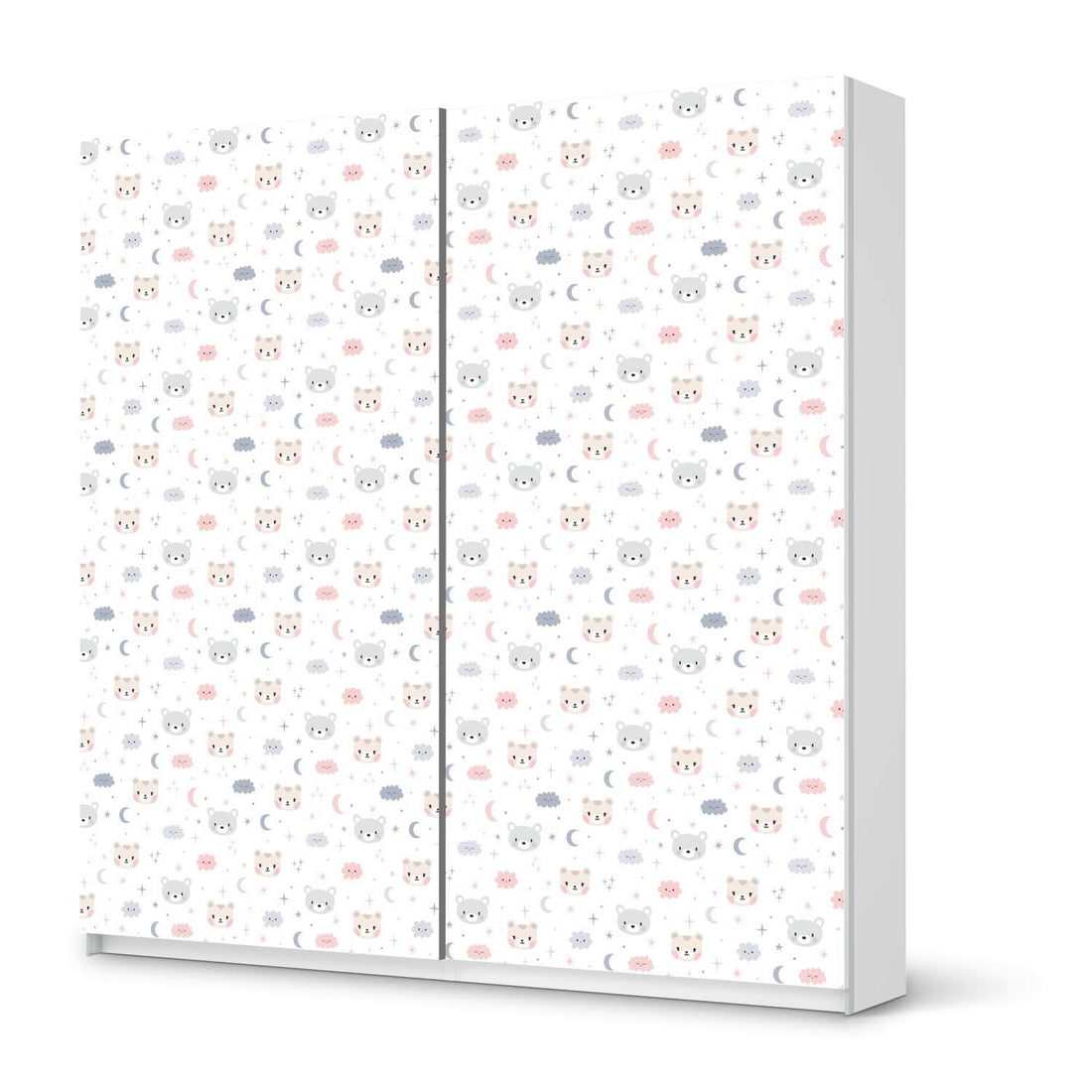 Möbel Klebefolie Sweet Dreams - IKEA Pax Schrank 201 cm Höhe - Schiebetür - weiss