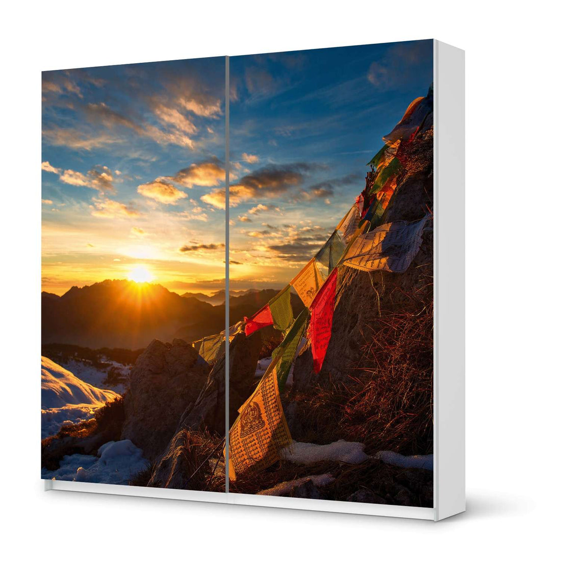 Möbel Klebefolie Tibet - IKEA Pax Schrank 201 cm Höhe - Schiebetür - weiss