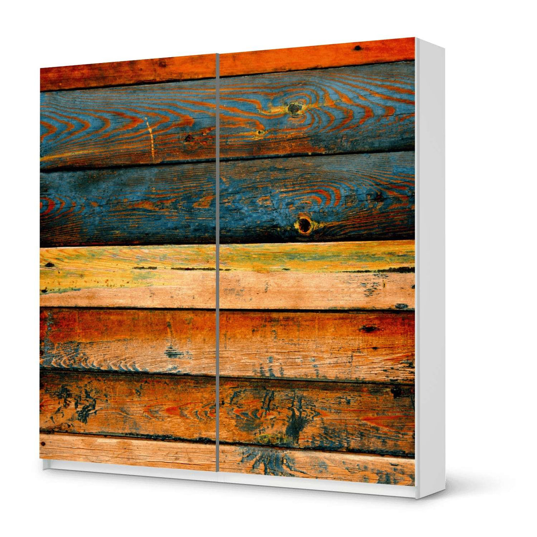 Möbel Klebefolie Wooden - IKEA Pax Schrank 201 cm Höhe - Schiebetür - weiss