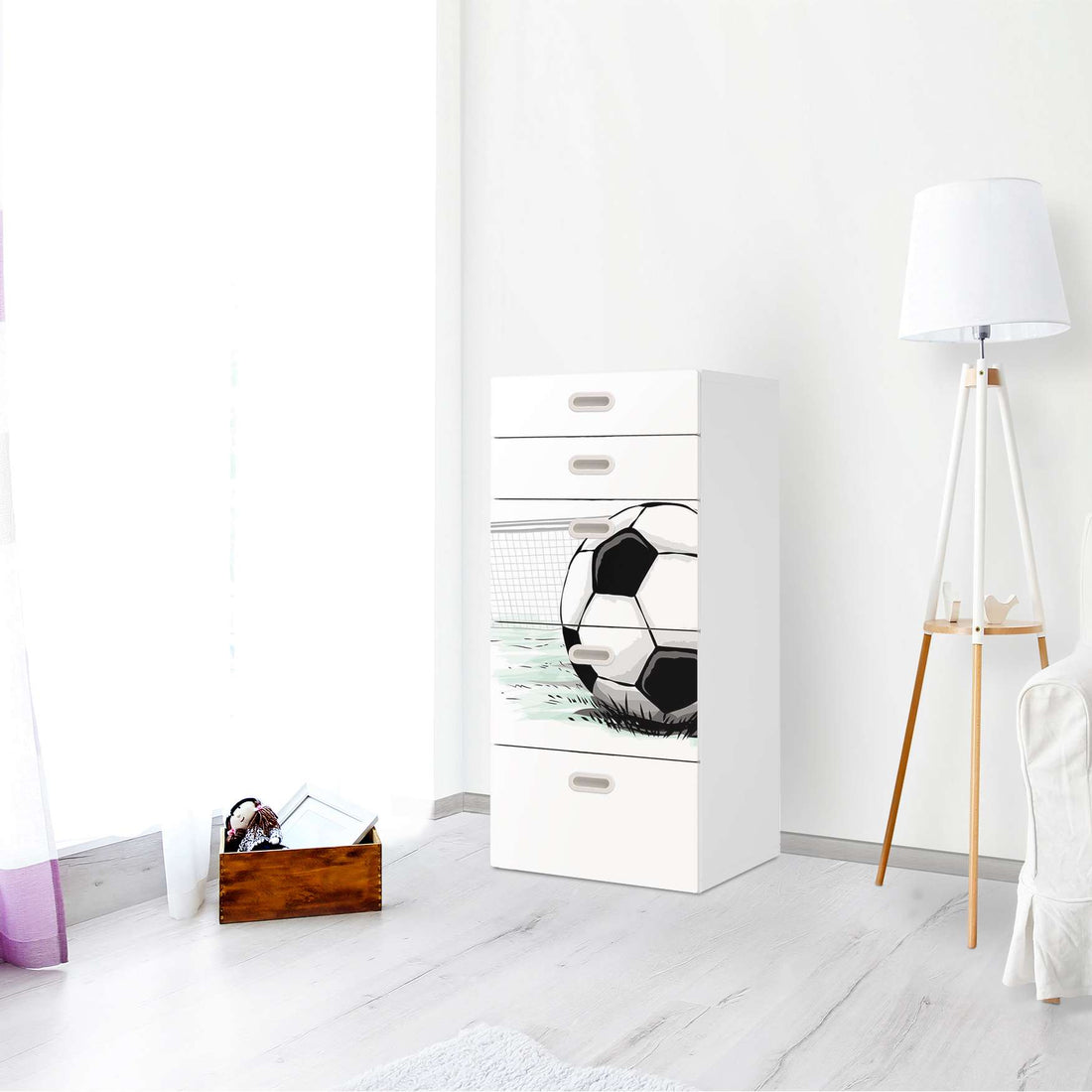 Möbel Klebefolie Freistoss - IKEA Stuva / Fritids Kommode - 5 Schubladen - Kinderzimmer