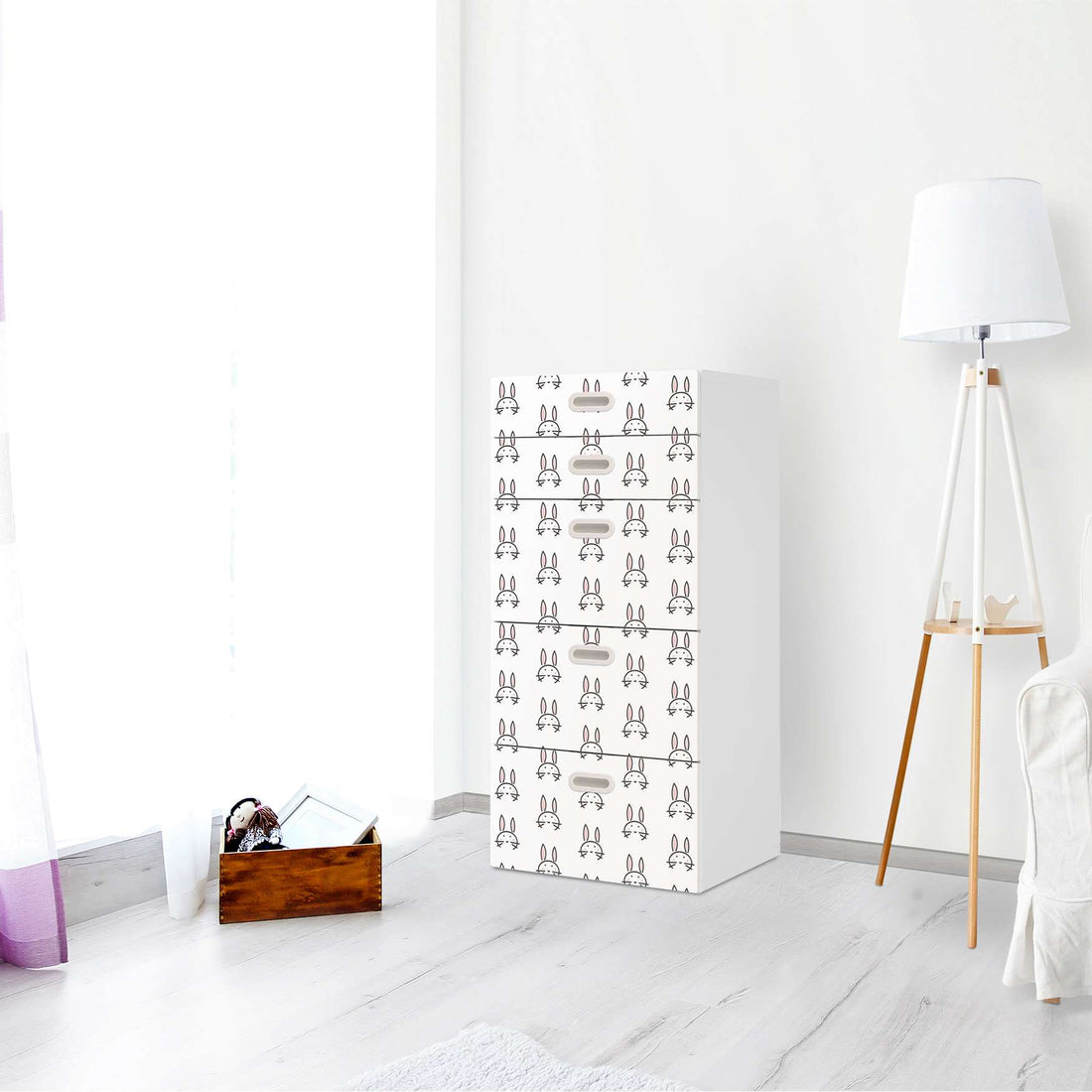 Möbel Klebefolie Hoppel - IKEA Stuva / Fritids Kommode - 5 Schubladen - Kinderzimmer
