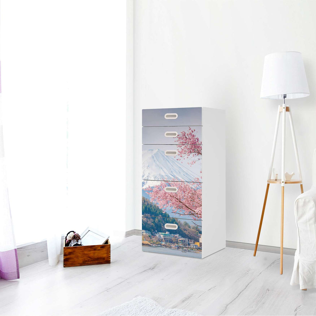 Möbel Klebefolie Mount Fuji - IKEA Stuva / Fritids Kommode - 5 Schubladen - Kinderzimmer