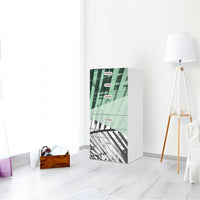 Möbel Klebefolie Palmen mint - IKEA Stuva / Fritids Kommode - 5 Schubladen - Kinderzimmer