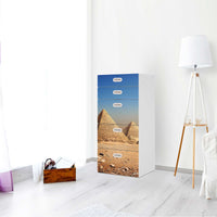 Möbel Klebefolie Pyramids - IKEA Stuva / Fritids Kommode - 5 Schubladen - Kinderzimmer