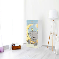 Möbel Klebefolie Teddy und Mond - IKEA Stuva / Fritids Kommode - 5 Schubladen - Kinderzimmer