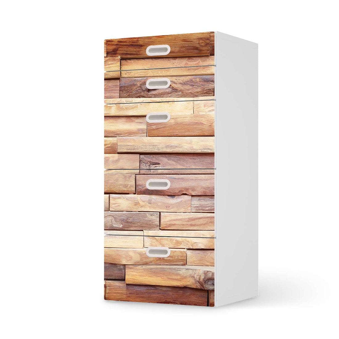 Möbel Klebefolie Artwood - IKEA Stuva / Fritids Kommode - 5 Schubladen  - weiss