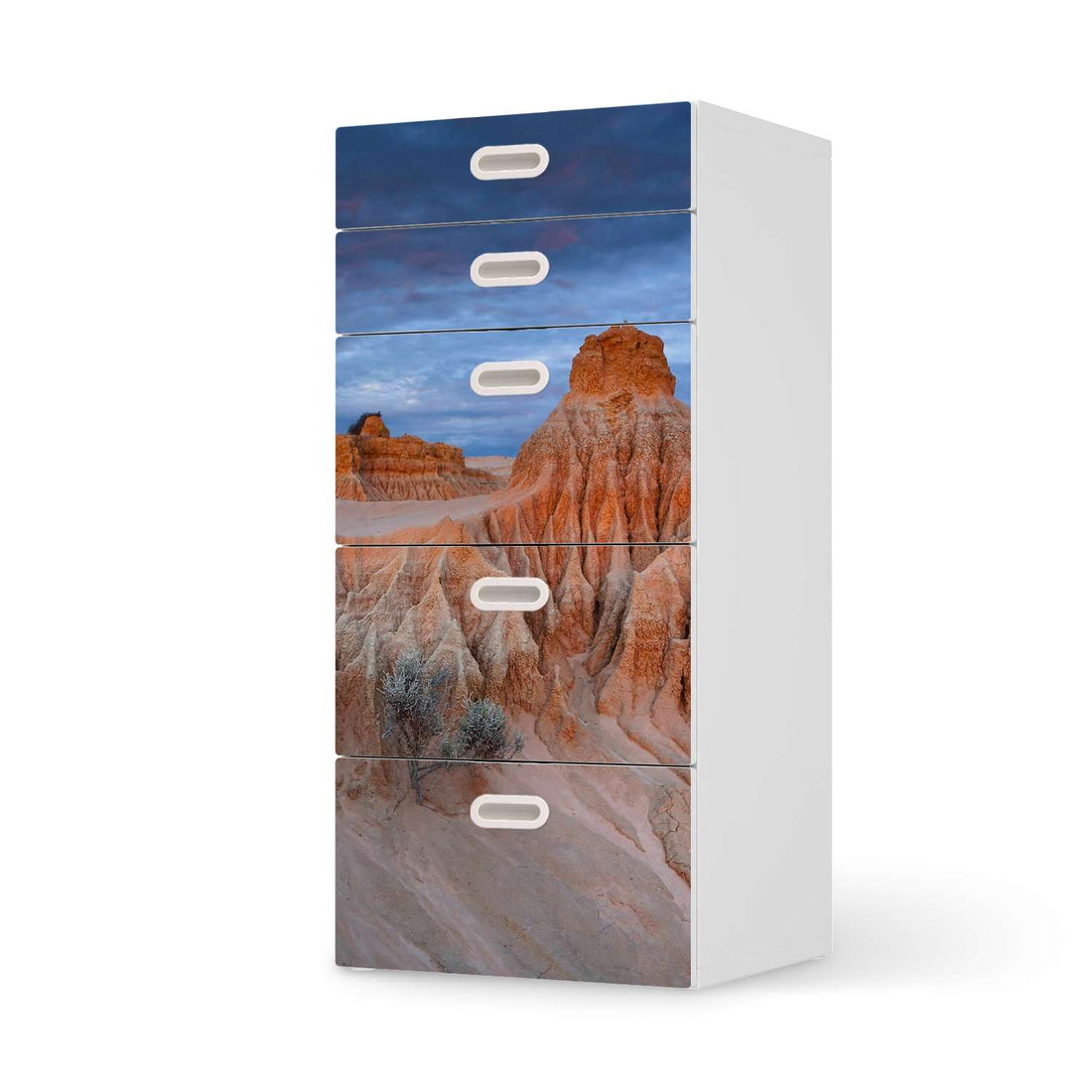 Möbel Klebefolie Outback Australia - IKEA Stuva / Fritids Kommode - 5 Schubladen  - weiss