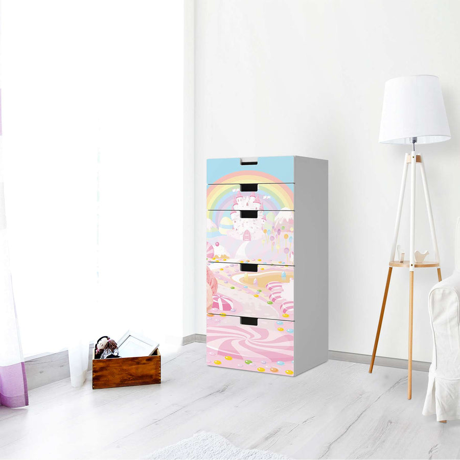 Möbel Klebefolie Candyland - IKEA Stuva Kommode - 5 Schubladen - Kinderzimmer