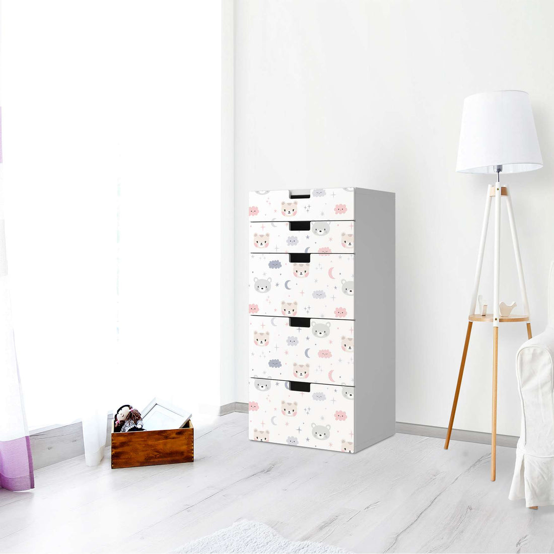 Möbel Klebefolie Sweet Dreams - IKEA Stuva Kommode - 5 Schubladen - Kinderzimmer