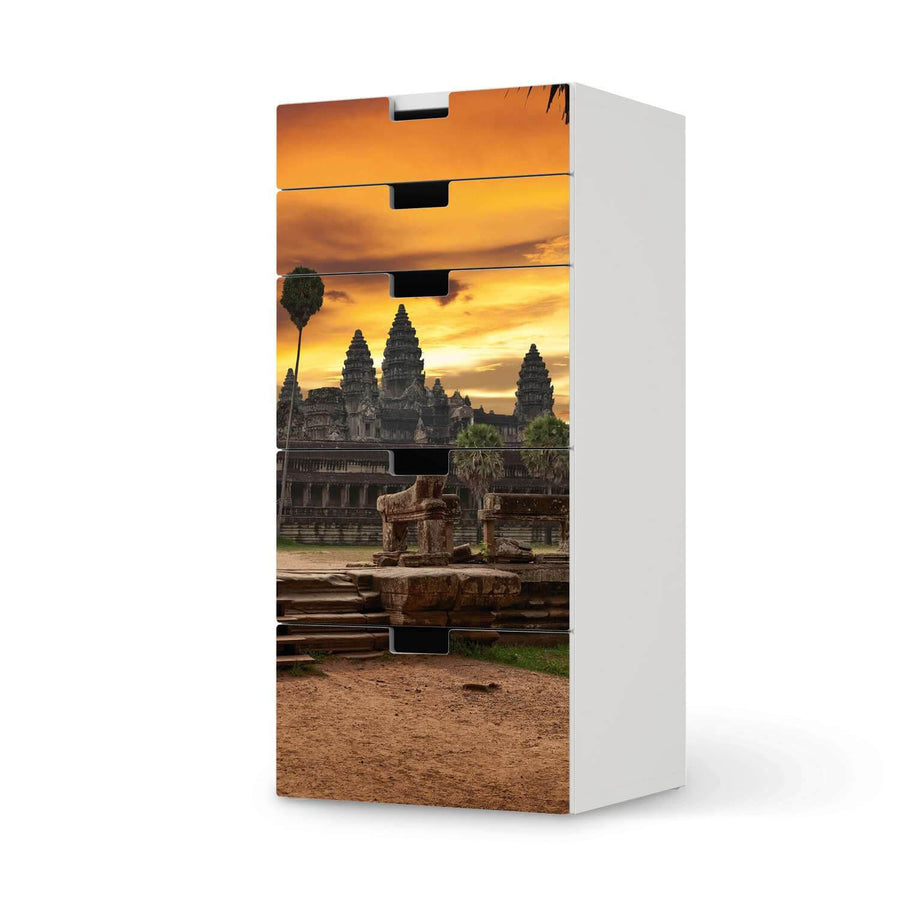 Möbel Klebefolie Angkor Wat - IKEA Stuva Kommode - 5 Schubladen  - weiss