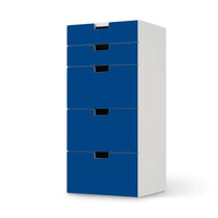 Möbel Klebefolie Blau Dark - IKEA Stuva Kommode - 5 Schubladen  - weiss