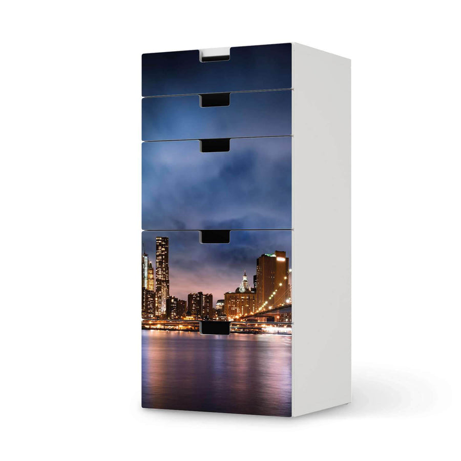 Möbel Klebefolie Brooklyn Bridge - IKEA Stuva Kommode - 5 Schubladen  - weiss