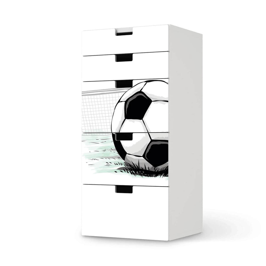 Möbel Klebefolie Freistoss - IKEA Stuva Kommode - 5 Schubladen  - weiss