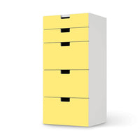 Möbel Klebefolie Gelb Light - IKEA Stuva Kommode - 5 Schubladen  - weiss