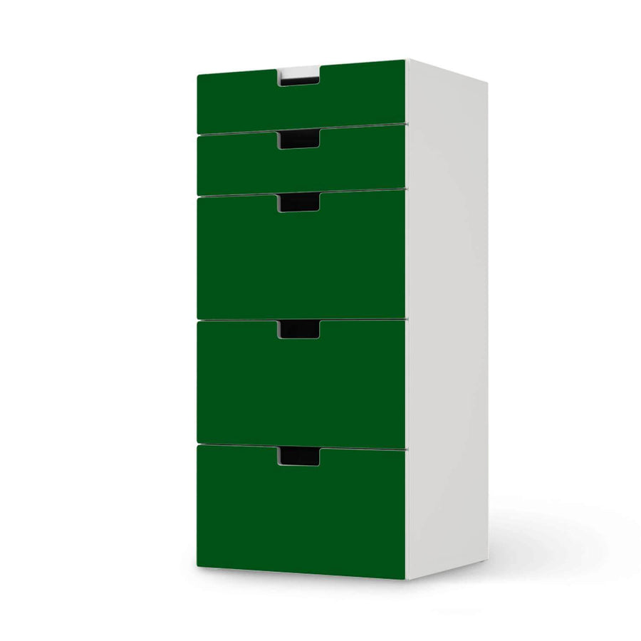 Möbel Klebefolie Grün Dark - IKEA Stuva Kommode - 5 Schubladen  - weiss
