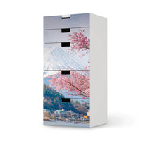 Möbel Klebefolie Mount Fuji - IKEA Stuva Kommode - 5 Schubladen  - weiss
