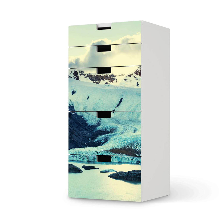 Möbel Klebefolie Patagonia - IKEA Stuva Kommode - 5 Schubladen  - weiss