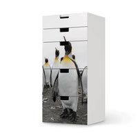 Möbel Klebefolie Penguin Family - IKEA Stuva Kommode - 5 Schubladen  - weiss