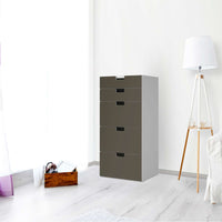 Möbel Klebefolie Braungrau Dark - IKEA Stuva Kommode - 5 Schubladen - Wohnzimmer
