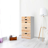Möbel Klebefolie Bright Planks - IKEA Stuva Kommode - 5 Schubladen - Wohnzimmer