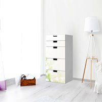 Möbel Klebefolie Flower Light - IKEA Stuva Kommode - 5 Schubladen - Wohnzimmer
