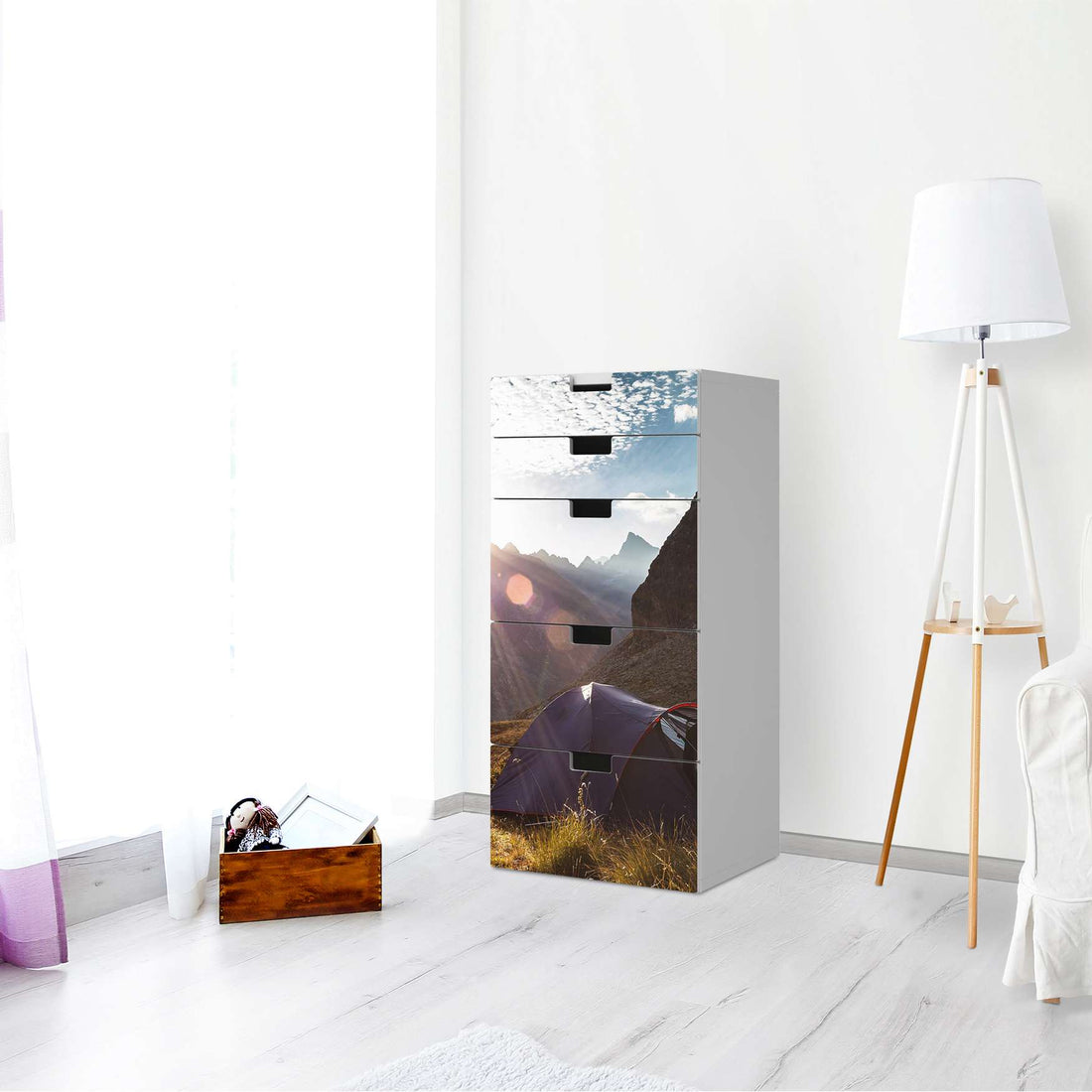 Möbel Klebefolie Into the Wild - IKEA Stuva Kommode - 5 Schubladen - Wohnzimmer