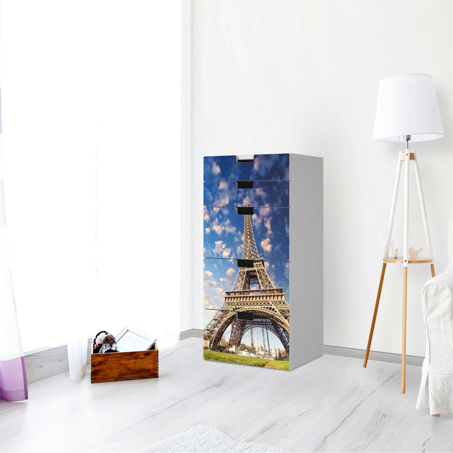Möbel Klebefolie La Tour Eiffel - IKEA Stuva Kommode - 5 Schubladen - Wohnzimmer
