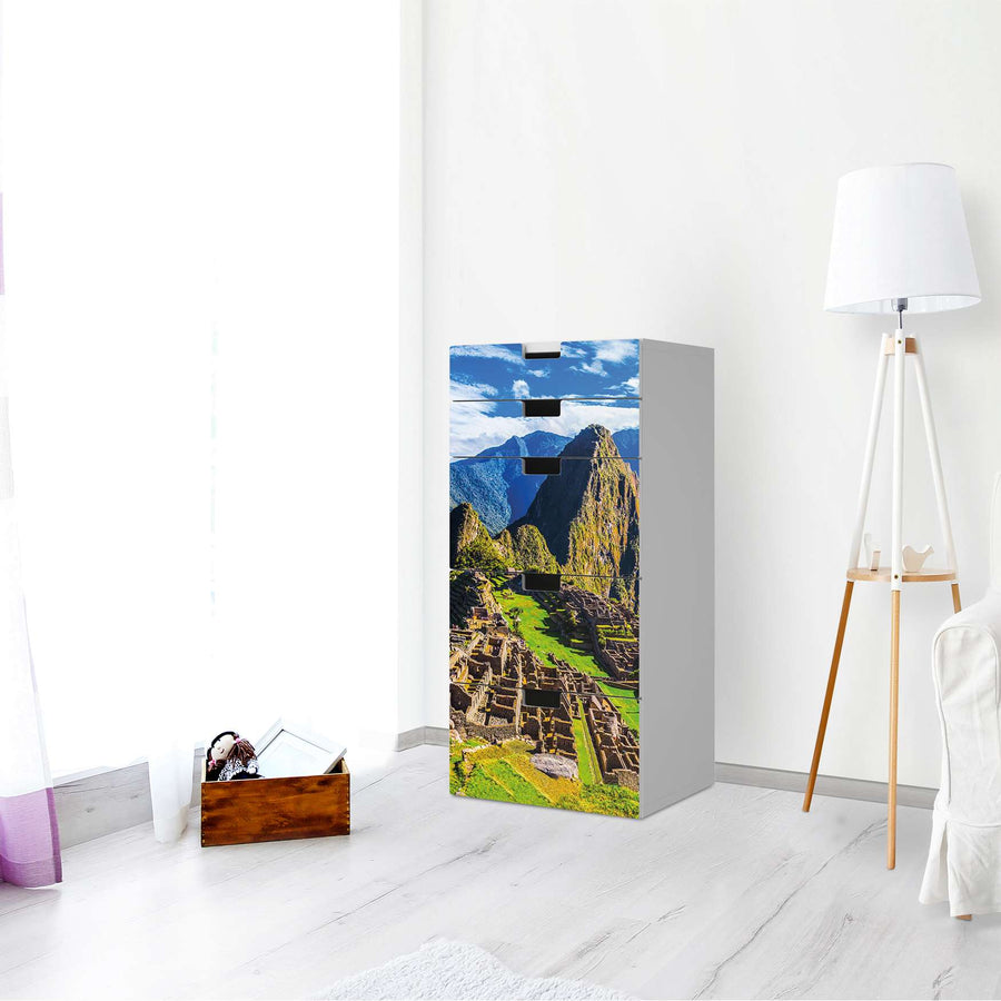 Möbel Klebefolie Machu Picchu - IKEA Stuva Kommode - 5 Schubladen - Wohnzimmer