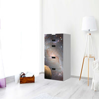 Möbel Klebefolie Milky Way - IKEA Stuva Kommode - 5 Schubladen - Wohnzimmer