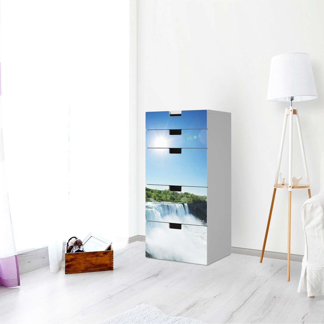 Möbel Klebefolie Niagara Falls - IKEA Stuva Kommode - 5 Schubladen - Wohnzimmer