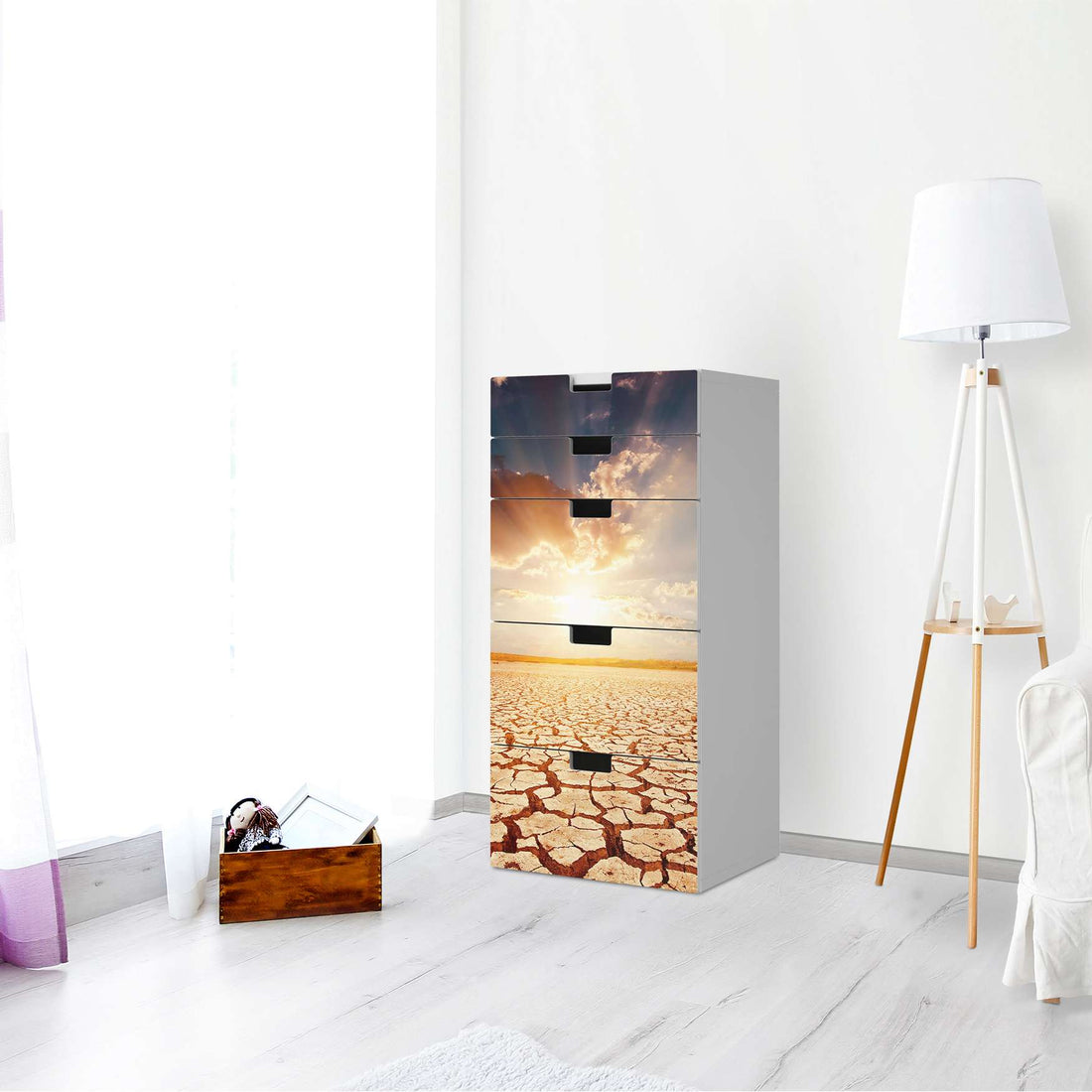 Möbel Klebefolie Savanne - IKEA Stuva Kommode - 5 Schubladen - Wohnzimmer