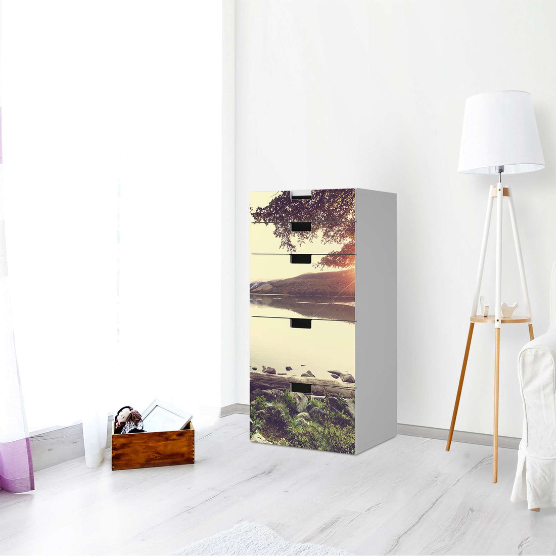 Möbel Klebefolie Seaside Dreams - IKEA Stuva Kommode - 5 Schubladen - Wohnzimmer