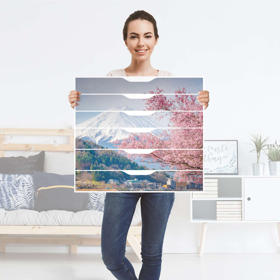 Möbelfolie Mount Fuji - IKEA Alex Rollcontainer 6 Schubladen - Folie