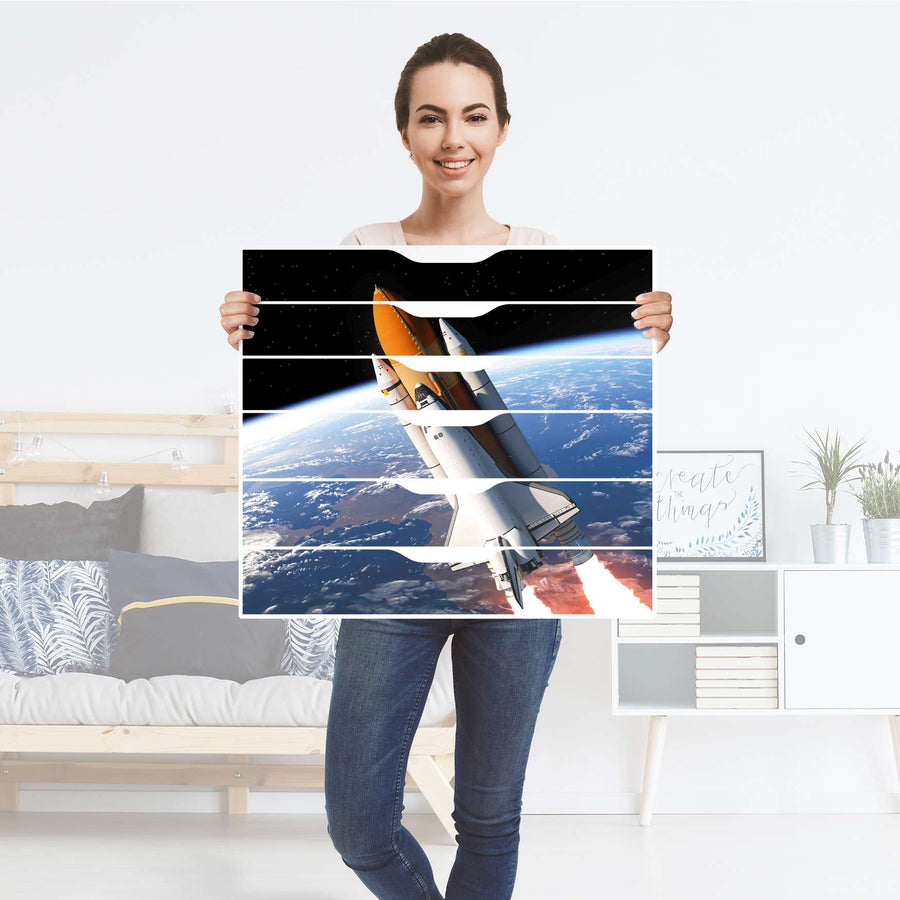 Möbelfolie Space Traveller - IKEA Alex Rollcontainer 6 Schubladen - Folie