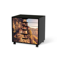 Möbelfolie Bhutans Paradise - IKEA Alex Rollcontainer 6 Schubladen - schwarz